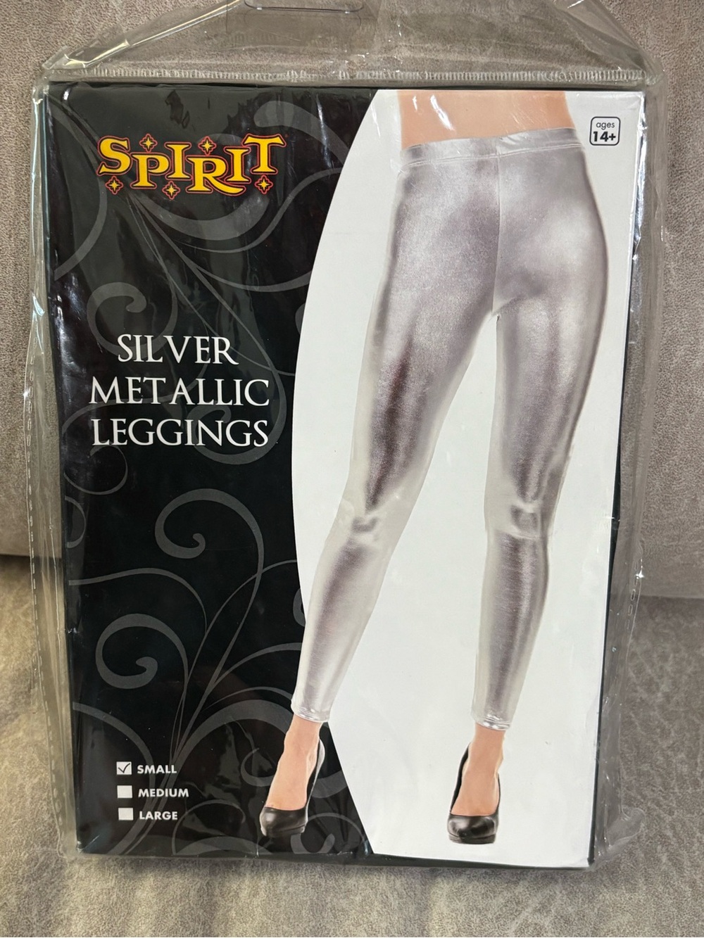 NWT:Silver Metallic Leggings
